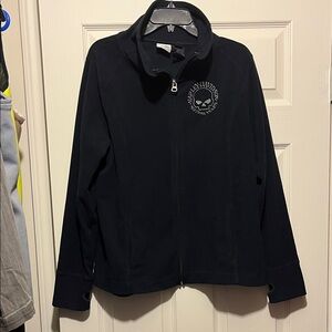 Harley Davidson Ladies Fleece Zip Up Jacket - Size 1W